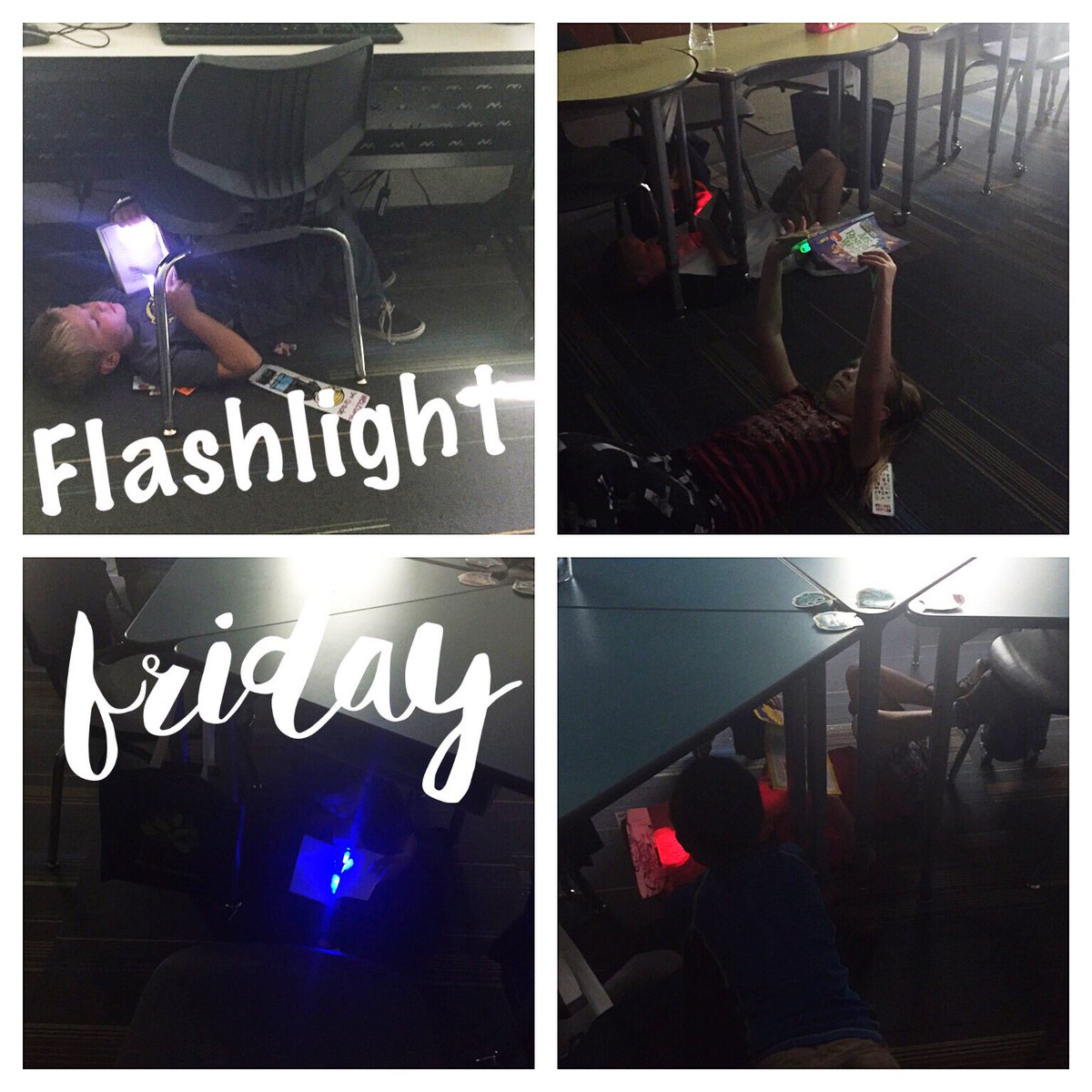 JHoweth's tweet image. These kids love to read especially on Flashlight Friday! #PES_Pride