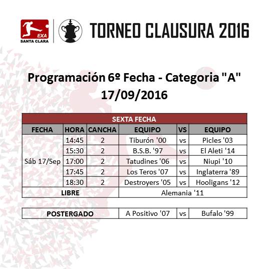 exasantaclara's tweet photo. Ya llega el Sábado y se disputará una fecha mas del apasionante Torneo Clausura en el @complejosancris @Exafutbolpy https://t.co/tTNs3DqLT6