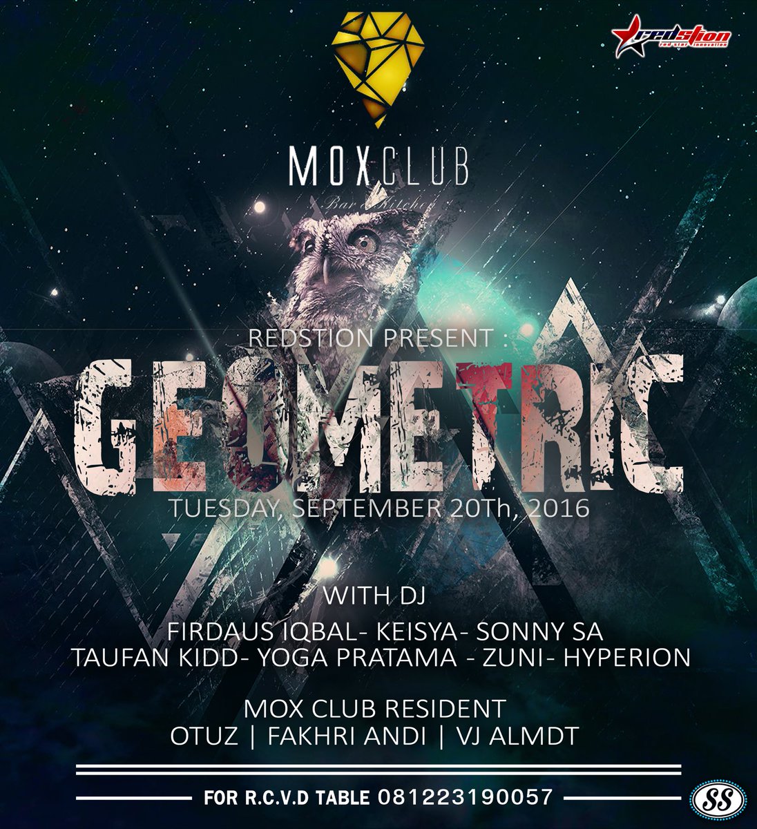 Tuesday 20 Sept "GEOMETRIC" <a href="/MOXCLUB/">MOXCLUB Bar&Kitchen</a> !!