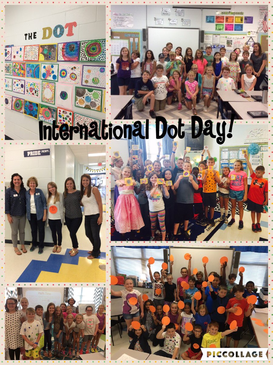 KelleMartin3c's tweet photo. Teachers and students @pvespride celebrating International Dot Day! #DotDay https://t.co/QigBtNyEAP