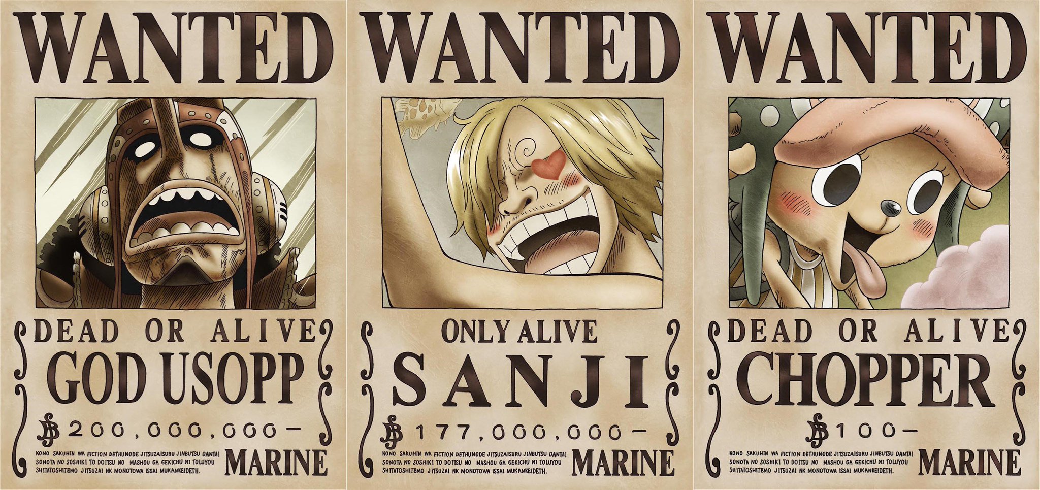 One Piece 麦わらストア公式 新商品 イベント限定 海軍発行公式手配書 第2弾 ルフィ ゾロ ナミ ウソップ サンジ チョッパー ロビン フランキー ブルック 各600円 税 入荷状況は各店へお問い合わせください 麦わらストア Onepiece