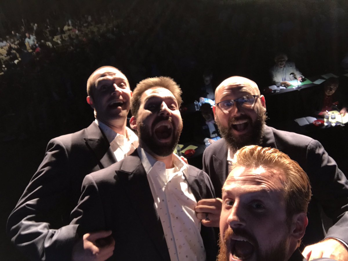 District contest baby! <a href="/barbershopnews/">Barbershop Harmony Society</a> #stageselfie #madbhs