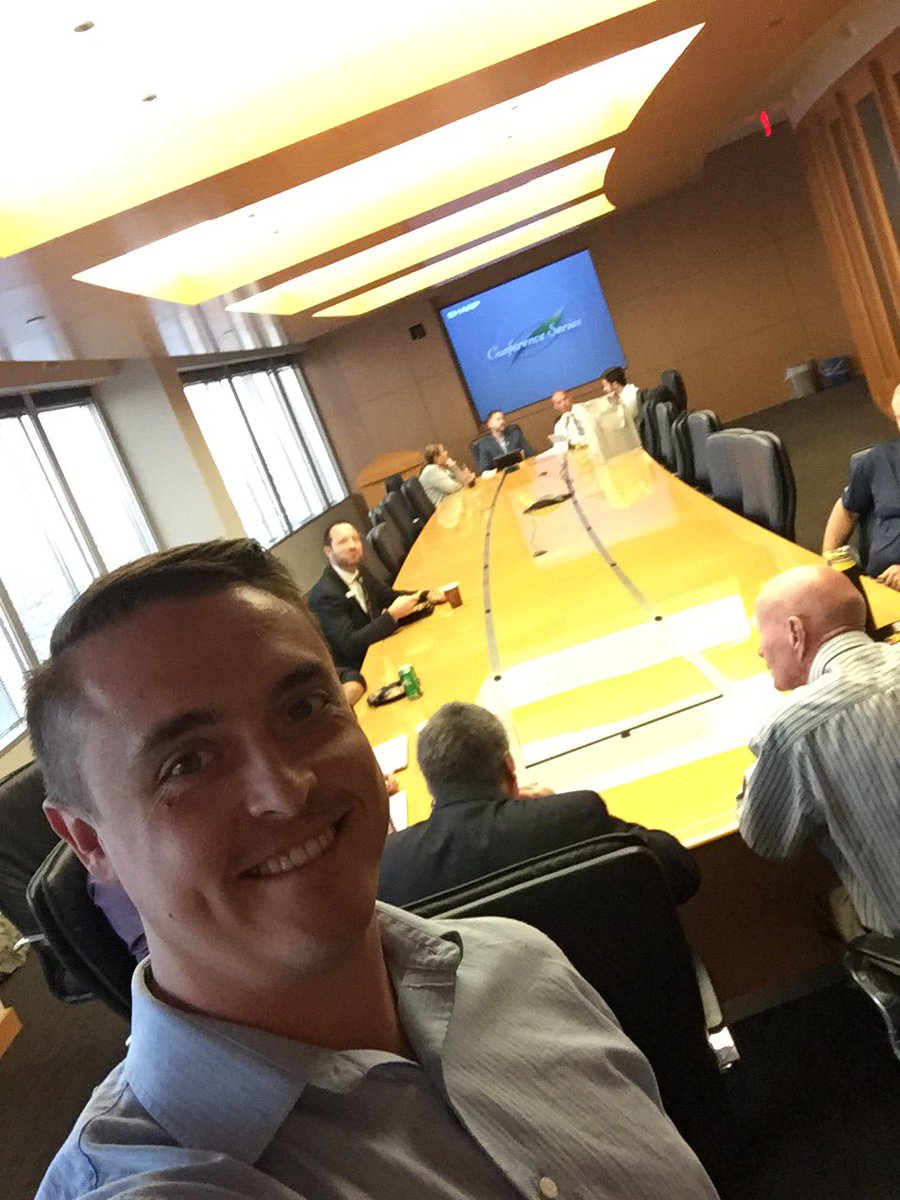JacobWehr's tweet photo. Working in the BoA board room! #serviceselfie #SVALeads https://t.co/T2SyHP8W7x