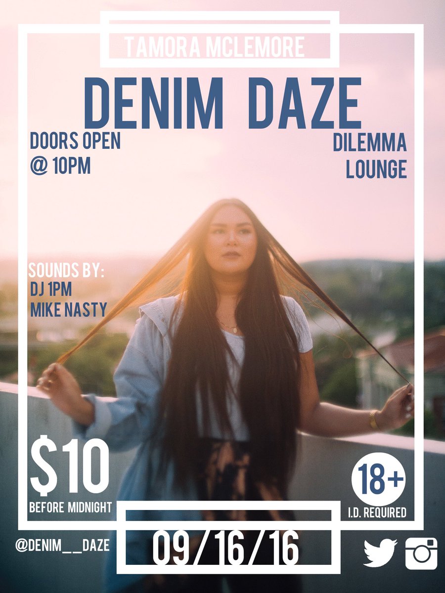 ___insomniaa's tweet image. The creative @_tamgucci_ for #DENIMDAZE.
Catch her tonight and vibe out to the throwbacks 🖖🏽✨ 
📷: @4estlane