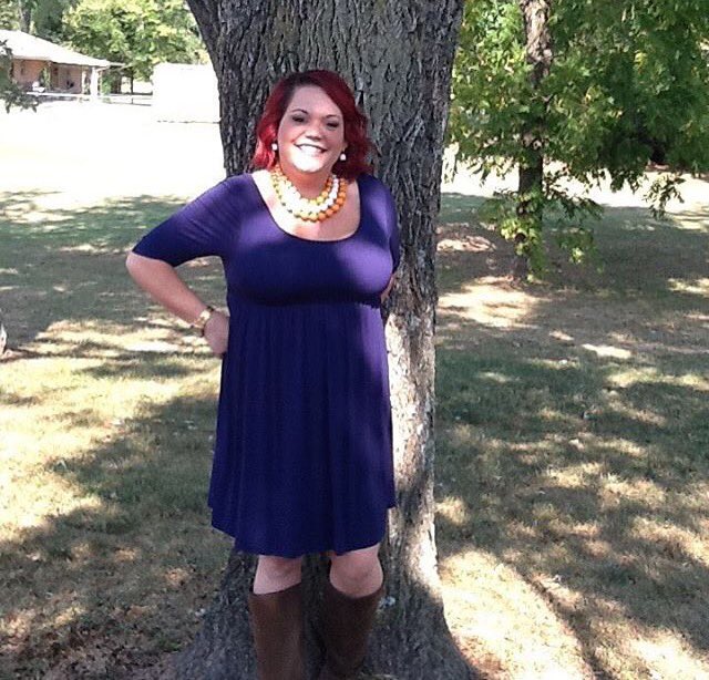 This one can be dressed up, down, or monogrammed.  This is a perfect day to night dress with a sassy look!