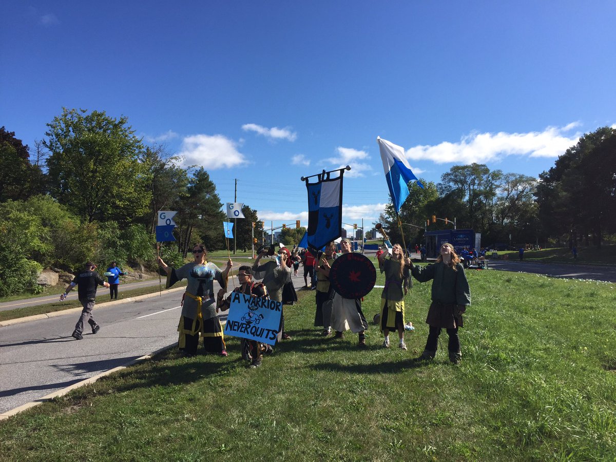 kwalker's tweet image. Are you doing the @CanadaArmyRun in #Ottawa? Look for the LARPing crew from @felfrost - we do the best coconut run