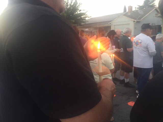 lonnirivera's tweet photo. Candlelight prayer vigil for 88 year old San Jose woman beaten in home invasion robbery . #abc7news #11pmnews https://t.co/MTn9jGasnV