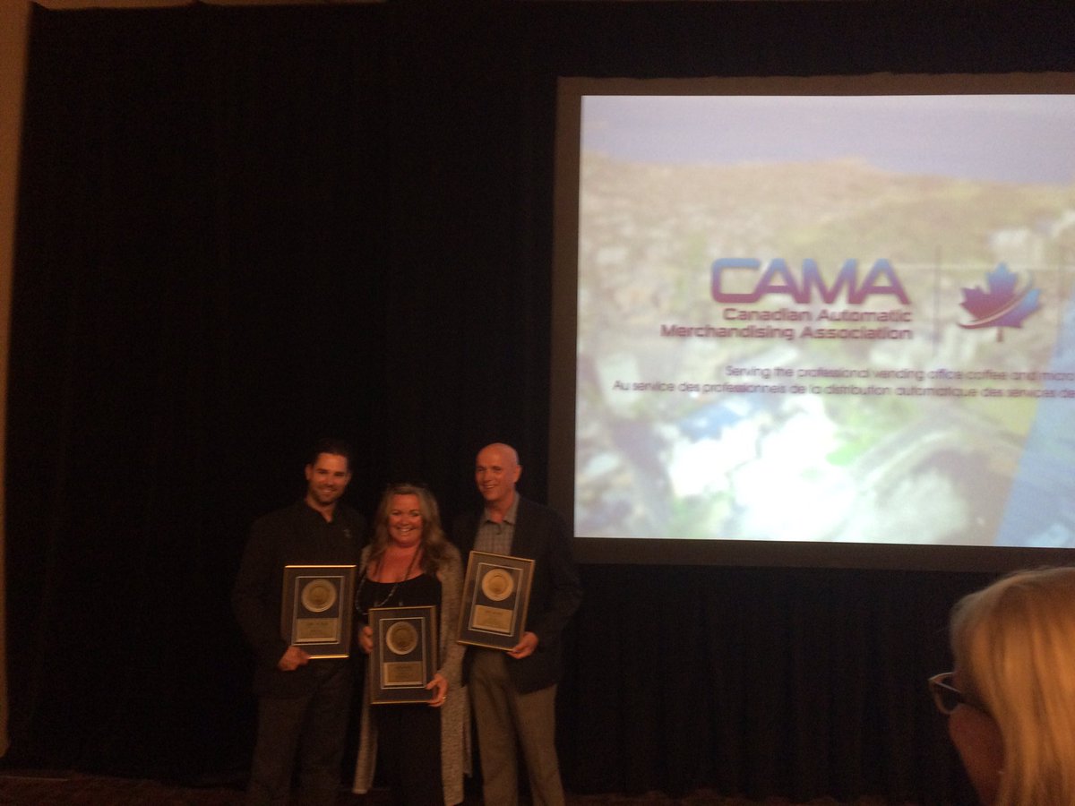 DistributionQM's tweet photo. Congrats to all awards winners! @CAMA_Vending @LW_Canada @madhuntat #CAMAExpo2016 https://t.co/OJebhKw5jY