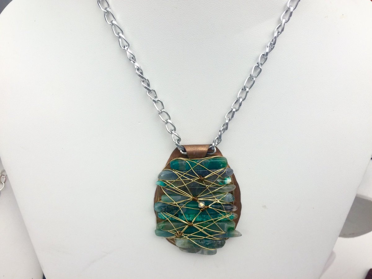 ArtPaired's tweet photo. Bold statement jewelry by Karen Dwyer of Dwyer Design. Shop it #ArtPaired #Memphis #RacquetClub Sat 10-6 Sun 11-5. https://t.co/4SmqzoPFDC
