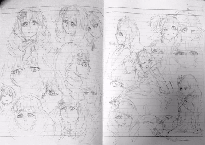 リリエンヌうまく描けないから4ページくらい練習。 