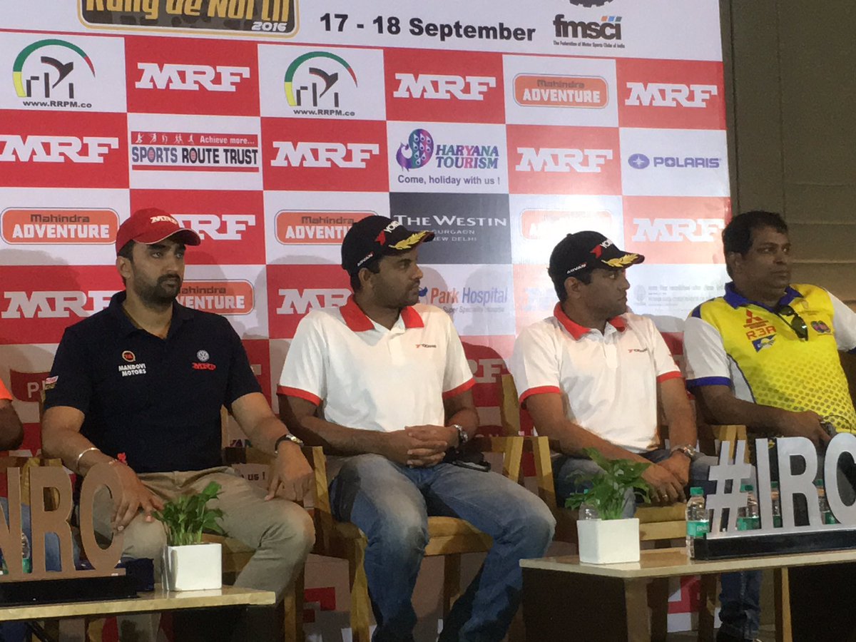 YokohamaIndia's tweet photo. INRC 2016 pre event press conference. Team Yokohama driver Rahul Kanthraj and Karna Kadur #INRC2016 #Motorsports https://t.co/MVCKEeAaH8