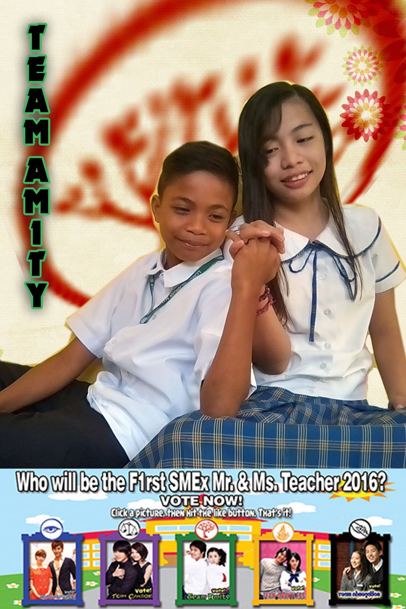 SMayaoHS2016's tweet photo. Who will be the F1rst SMEx Mr. &amp; Ms. Teacher 2016? Vote Now! #SMExErudite #SMExAmity #SMExDauntless #SMExAbnegation https://t.co/nD8KWgdm0r