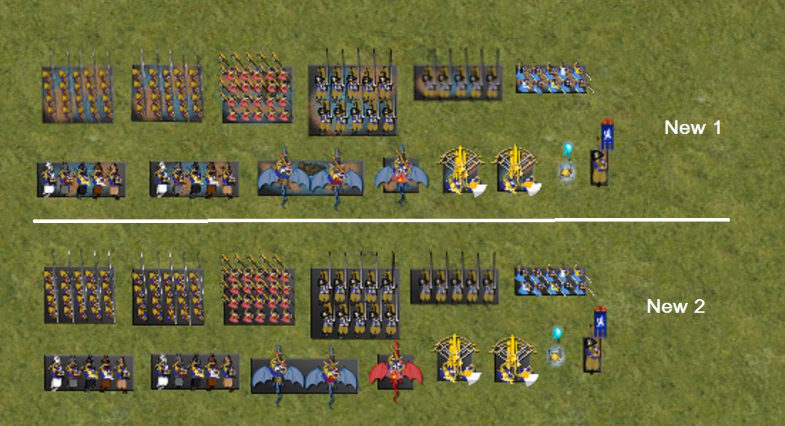 SwordOfHoeth's tweet photo. I played a bit with #UniversalBattle and tried some multi-basing. But not sure if new is better than old. https://t.co/kdkcRUVmwy