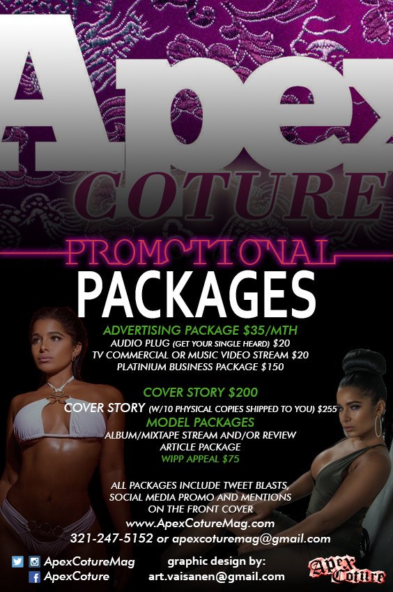 X4lKingBoogs's tweet image. $35 #Advertising $15 #SponsorSlot $20 #AudioPlug + Low #PowerPackage Deals @ApexCotureMag &amp;gt; bit.ly/1N4cUmW