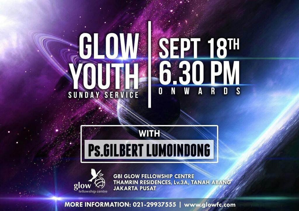 GlowYouthID's tweet photo. Come join us tomorrow for a powerful service with our Senior Pastor @PastorGilbertL 
6.30 PM @ Thamres3A

@GBIGlowFC https://t.co/xv5mU8gnUD