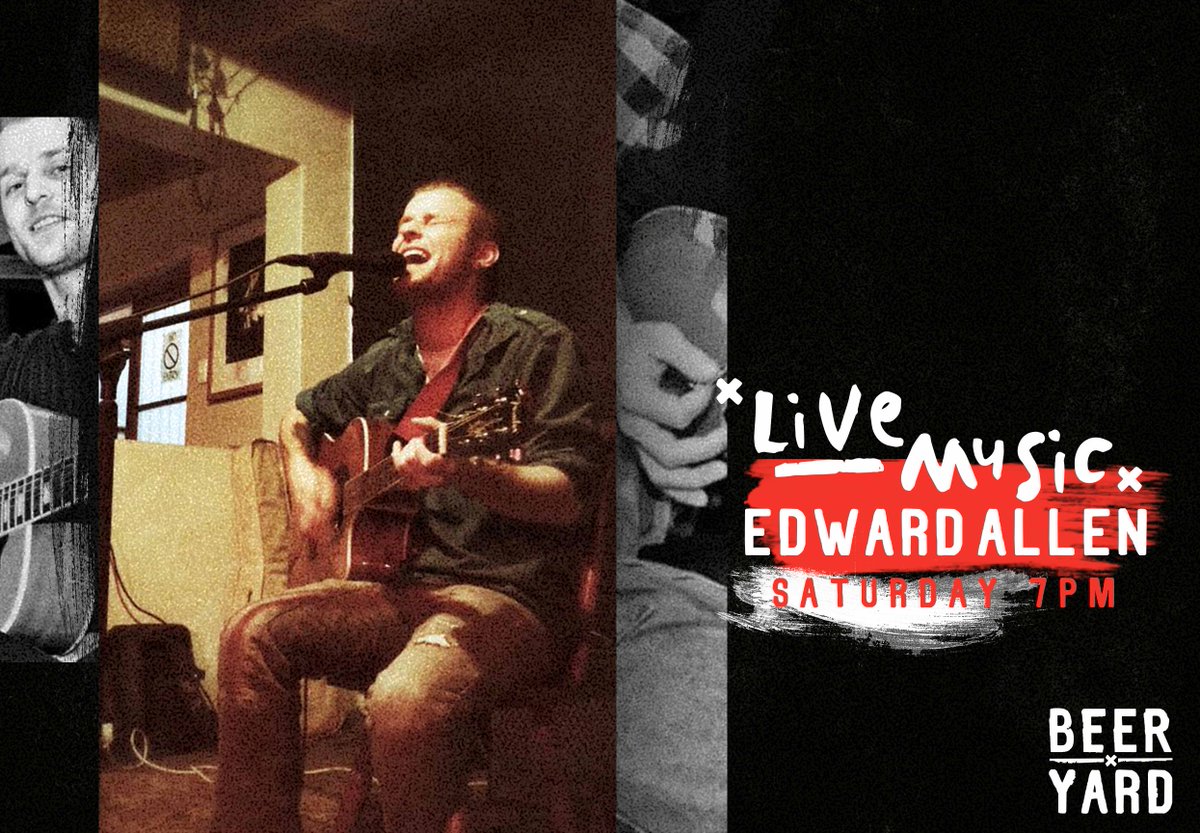 BeeryardPE's tweet photo. SATURDAY #LiveMusic with #EdwardAllen from 7pm. Come and play in the #Yard https://t.co/JLq6NGD3II