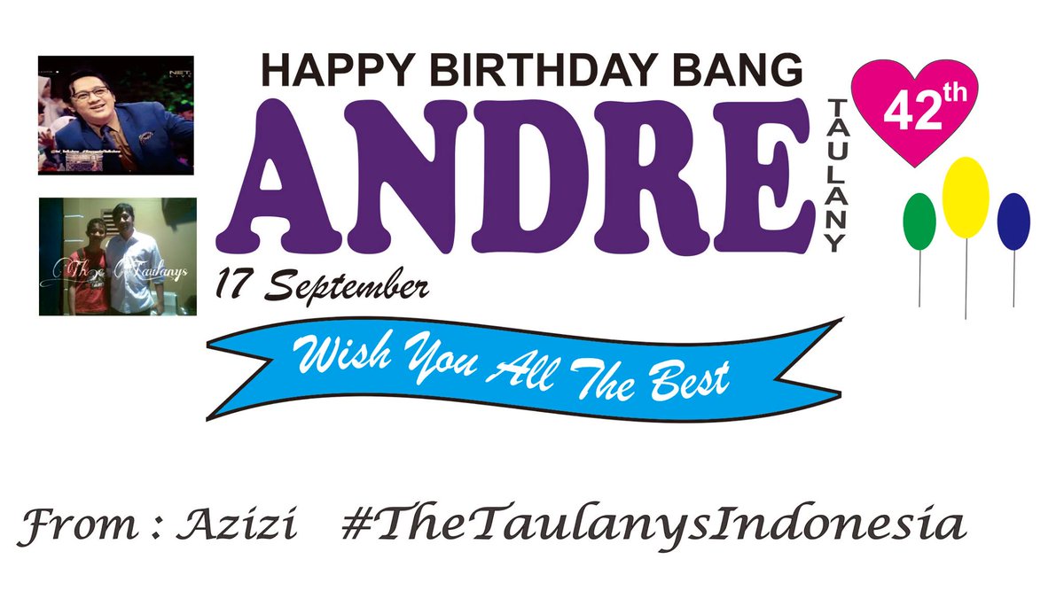AziziStars98's tweet photo. Doa yang Terbaik Selaluu... :) @andretaulany74
#AndreTaulany42th #HBD_BangAndre https://t.co/FQkhicJZpD
