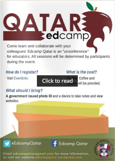 Edcamp Qatar an "unconference" for educators. yumpu.com/en/document/vi…