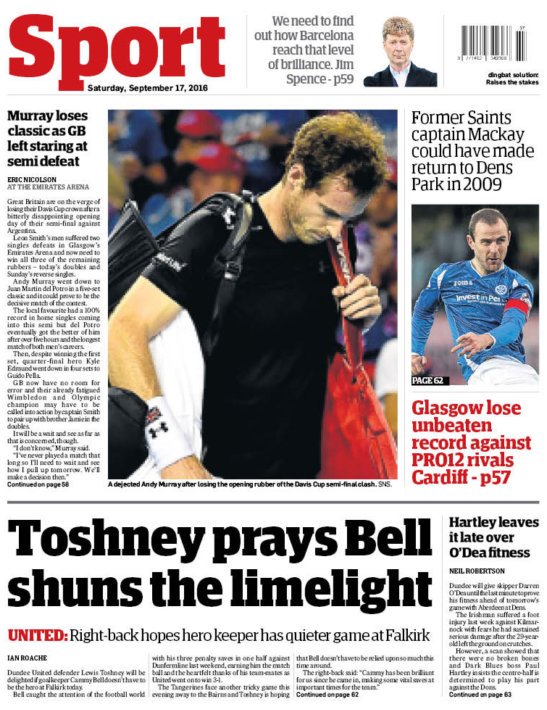 This morning's Courier back.