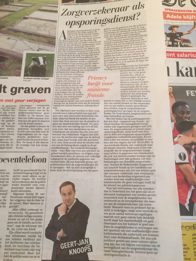 Wat #geertjanknoops zegt over #medischberoepsgeheim via <a href="/telegraaf/">De Telegraaf</a>