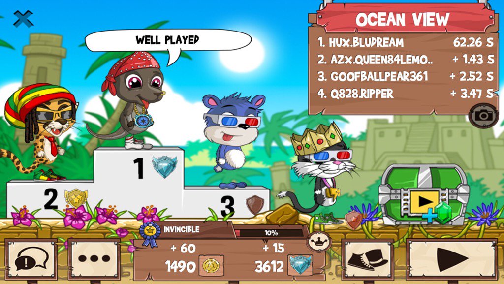 Str8Tipsy's tweet photo. Get on my level, son! #funrun2 #Queen84Lemonade #Goofballpear361 #Ripper https://t.co/mWGhRGnKyK