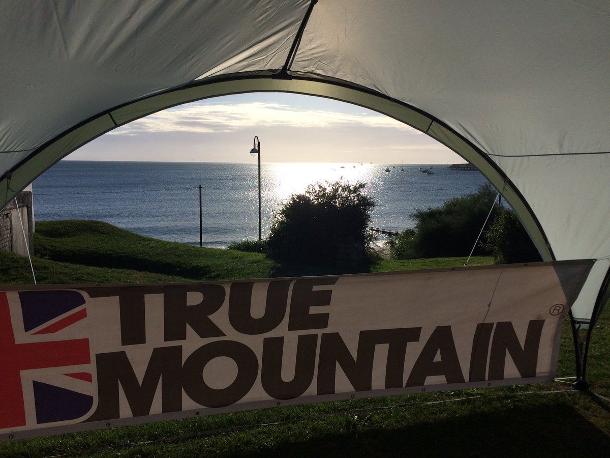 We're at the <a href="/nordicwalkinguk/">Nordic Walking UK</a> Purbeck Marathon today. Nice sea view but a very long way from Preston! #swanage