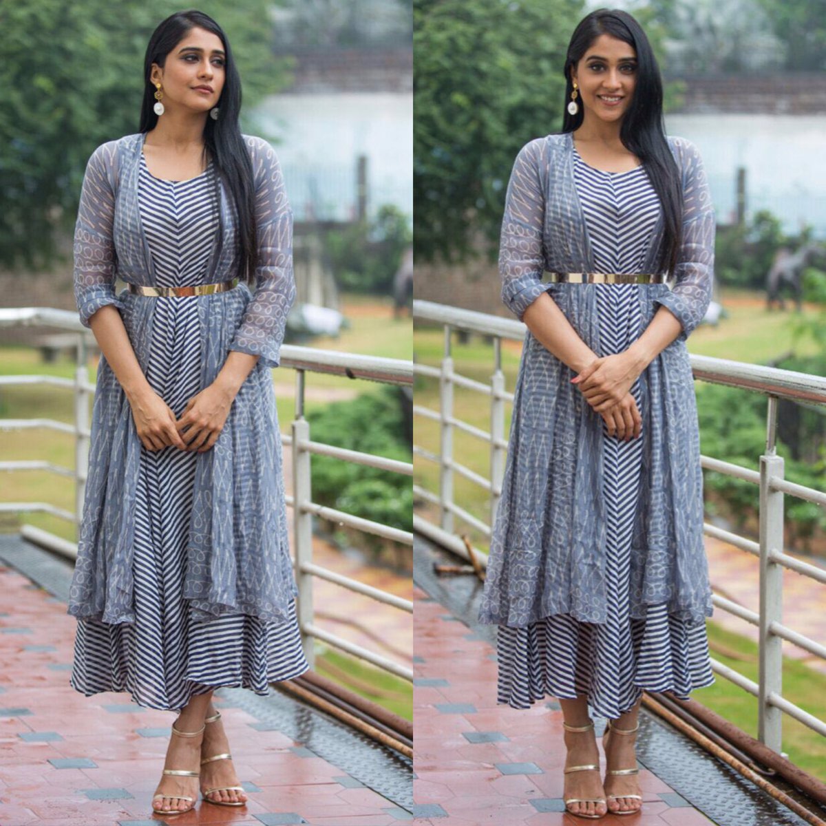 ashwinmawle's tweet photo. Simple n chic @ReginaCassandra in #tilla bias dress #storeanonym @TalashaHYD #statementearrings 4 an event in hyd https://t.co/x3gw65IPyq
