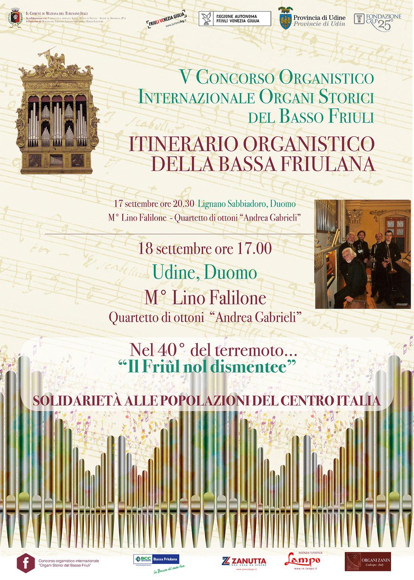 ConcorsoMuzzana's tweet photo. #memoria,#solidarietà concerti e offerte in aiuto ai terremotati del Centro Italia 
Oggi @LignanoSabb Domani @Udine https://t.co/KnjW9Z4HMZ