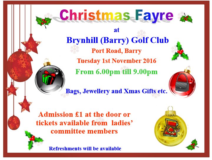 #Christmas is only 98 days away! Pop in for some great gifts at our Christmas Fayre, hosted by our lovely Ladies!