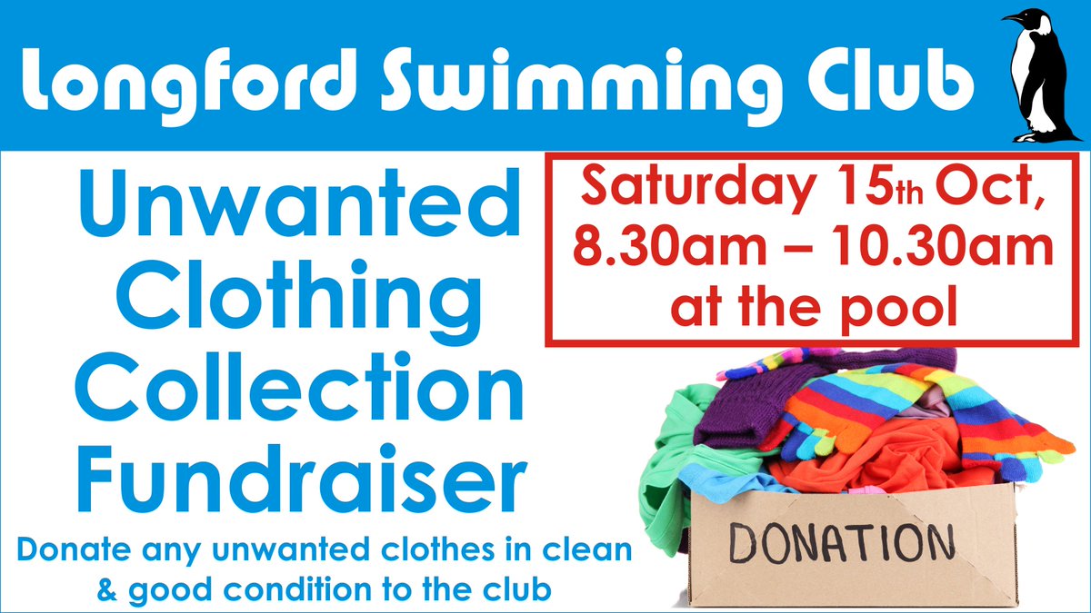Please donate any unwanted clothes to our clothing collection fundraiser. Must be in good condition. Please retweet!
