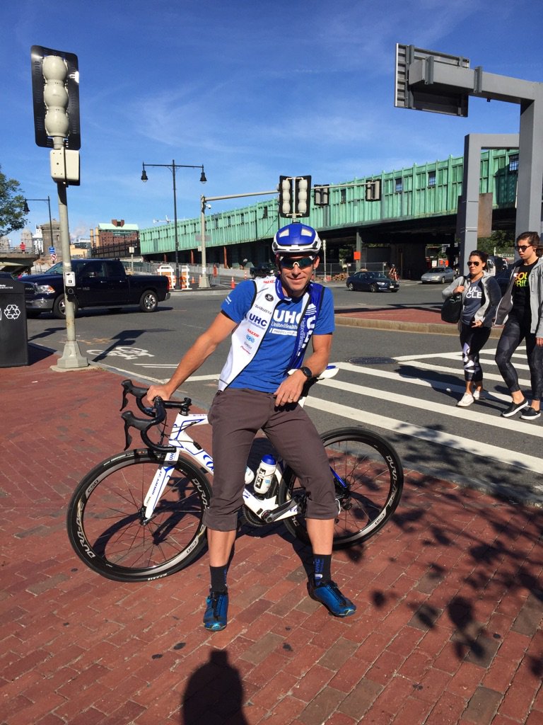 Pro tip: Carry on just enough that you can do your morning spin when the airlines lose your luggage.