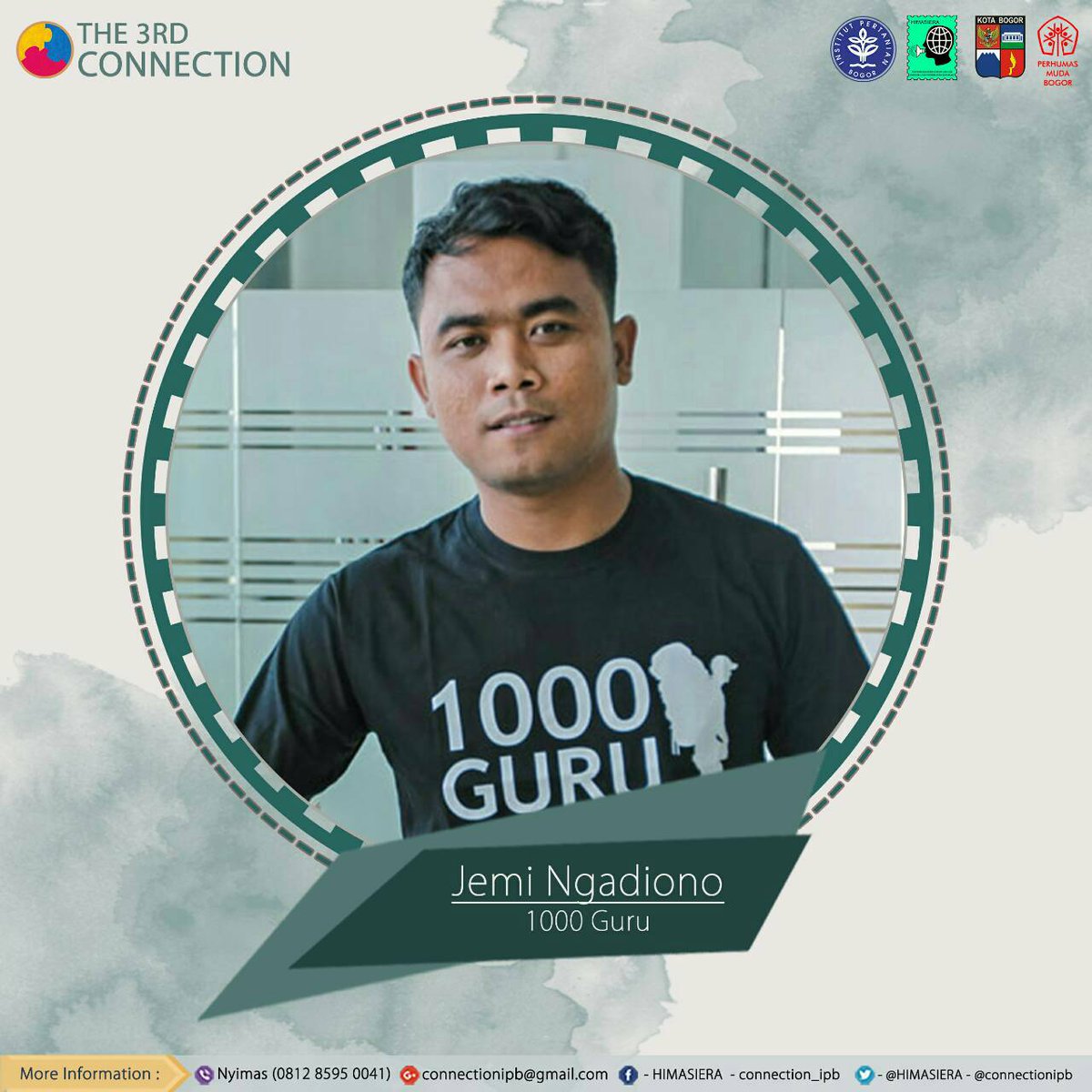 ConnectionIPB's tweet photo. [TALKSHOW]
"JEMI NGADIONO"
"In teaching others we teach ourselves"
ONLY 20K
Registration: https://t.co/fOJ9Pq0FED https://t.co/GNRyuYO4r5