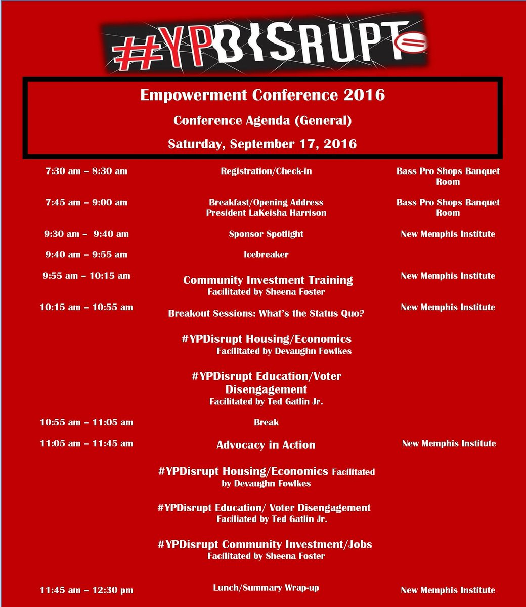 Today is the big day! Let's #YPDisrupt the status quo!