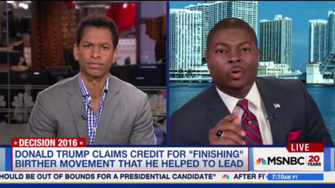 keithboykin's tweet photo. I'm sick of these Uncle Toms on TV defending Racist Donald Trump. #amjoy https://t.co/Op9oKDw6z7