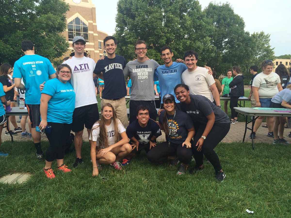XU_CAD's tweet photo. Delta Sig takes on Community Action Day!! #ServiceStartsHere https://t.co/bGObIAiThH