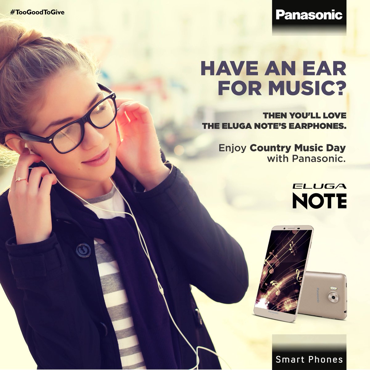 Panasonic_mob's tweet photo. Jam your favourite country music on the expandable memory of The Absolute Smart Phone. #TooGoodToGive https://t.co/usNO3fVPIr