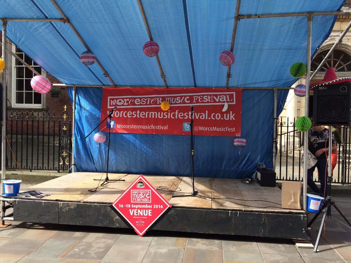 WorcsMusicFest's tweet image. Live music all day long Saturday and Sunday outside the Guild Hall Worcester high street #WMF2016