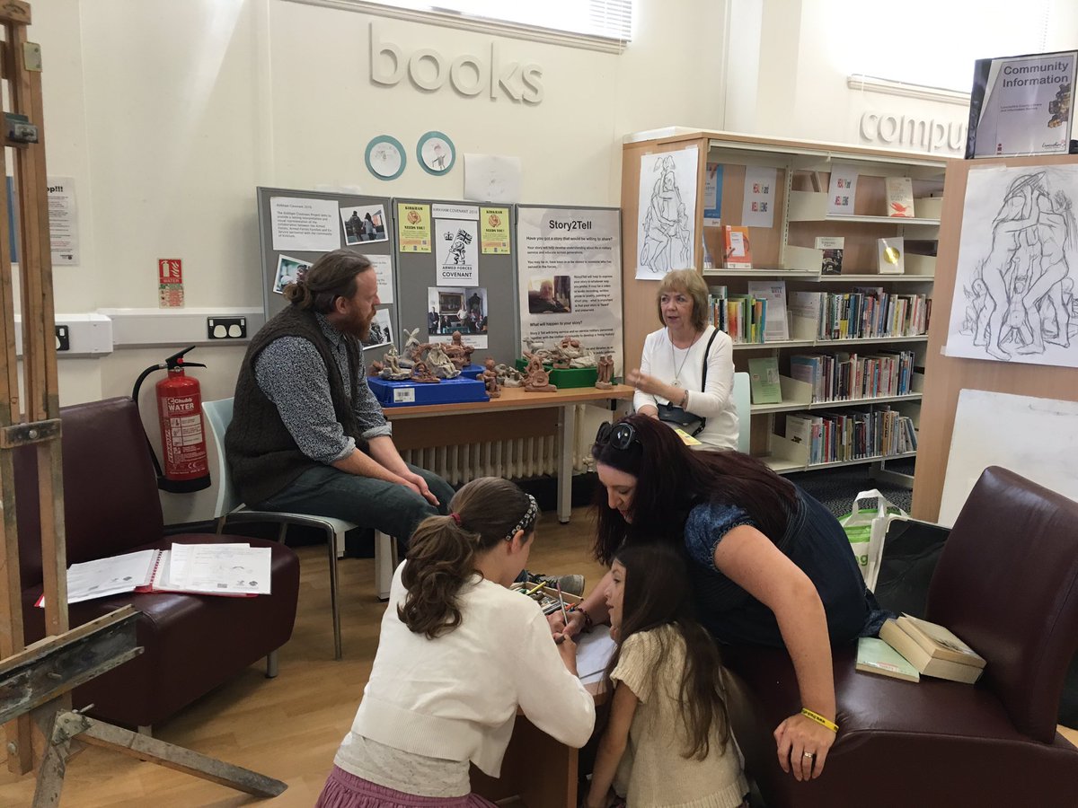 CovenantKirkham's tweet photo. A great day @Save_Kirkham Library today portrait drawing and meeting the community #ArmedForcesCovenant https://t.co/RxdA4P7c9v