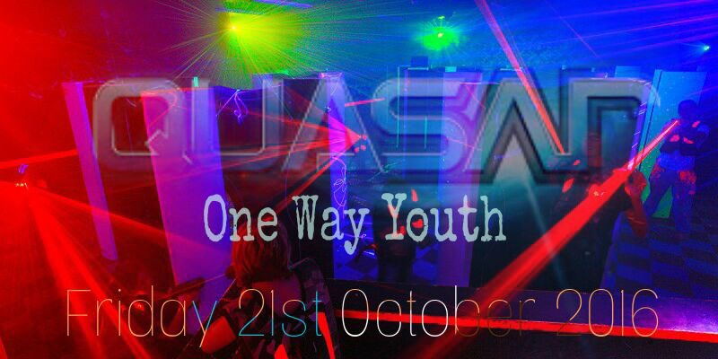 OneWay_TCF's tweet photo. Date 4 your diary! We are going 2 #Quasar Enfield on Friday 21st October! More details 2 follow! #OneWay #TramwayCF https://t.co/egB9eLyB2G