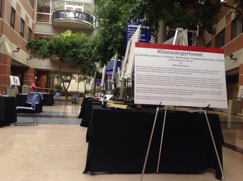 LaurierSci's tweet image. Check out @EdenHennessey &apos;s #DistractinglyHonest exhibit in the #LaurierScience building as part of @DoorsOpenWR