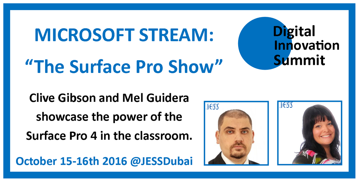 JESS_Summit's tweet photo. #JESSsummit Microsoft stream session - The Surface Pro Show
Register now via https://t.co/oP3HAd4lwM https://t.co/2lVGt6UwnX