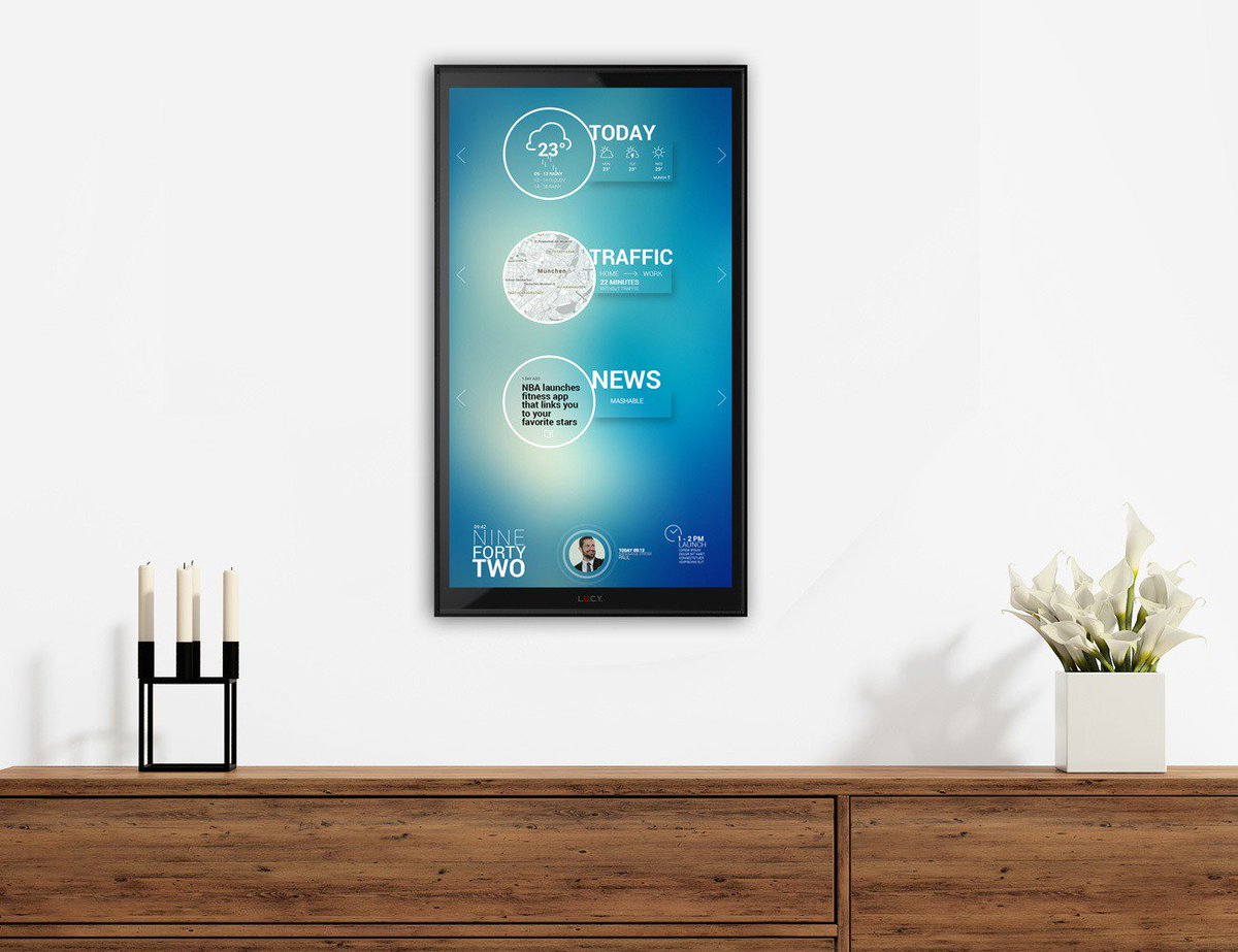 GadgetFlow's tweet image. Meet @lucywelcomehome gdfl.co/LUCY The 👍 better #smarthome assistant with a touchscreen! #gadgets