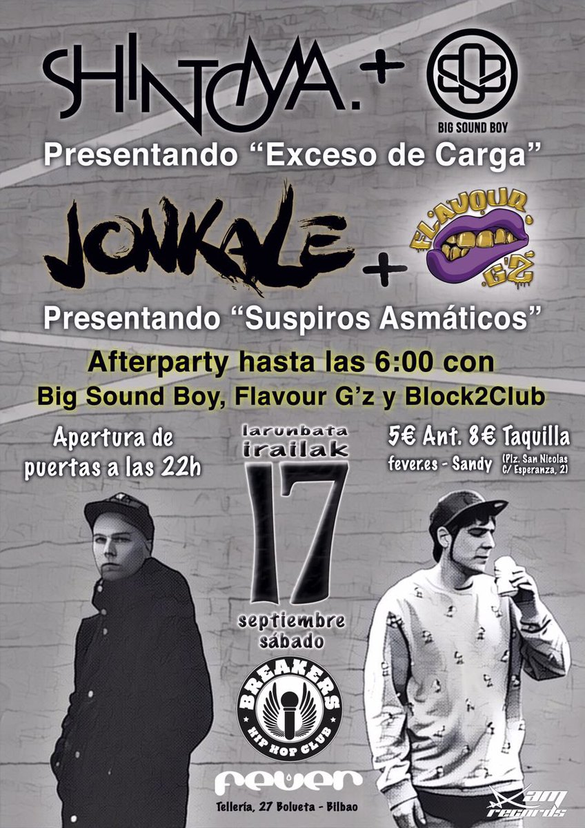 Esta noche volvemos a <a href="/FeverClubBilbao/">Fever Club Oficial</a> para reventar la afterparty del bolo de <a href="/Jonkalevale/">JONKALE!!❤️</a> y <a href="/_ELSHINTOMA_/">SHINTOMAOFFICIAL</a> !!