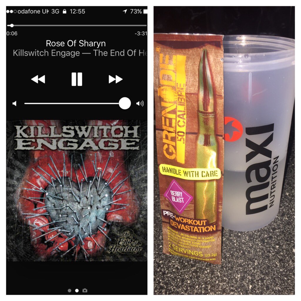 Thanks <a href="/kseofficial/">Killswitch Engage</a> and <a href="/ThermoGrenade/">Grenade®</a> making a Saturday gym session easier 👌🏻