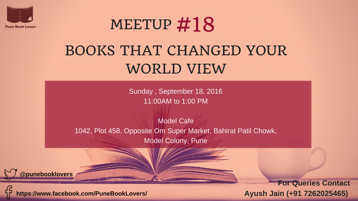 punebooklovers's tweet photo. #Meetup tomorrow 11 AM. Be there :) RSVP at https://t.co/W05wjpzB64 #books #bookclub #Pune https://t.co/aMBmaNDfoo