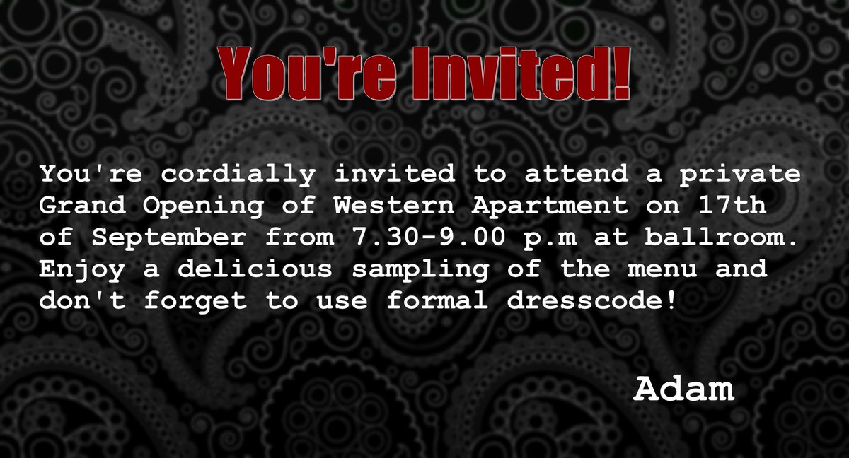 warpclsd's tweet photo. @WARPBRUCEW @warpavrey @warpblakes @warpAudrey @WarpCreowen Hey, don't forget to attend our grand opening tonight! https://t.co/4UfLfTMe1v