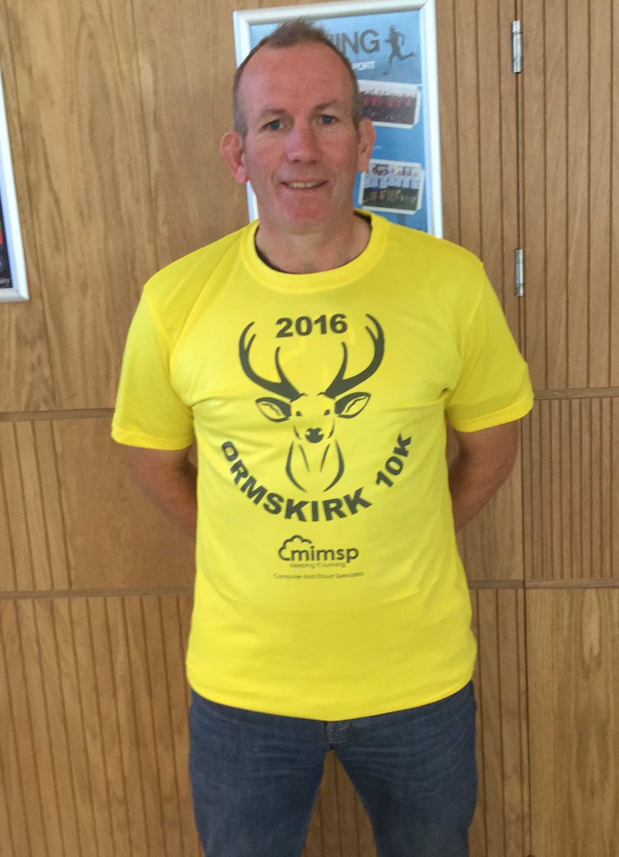 T-shirts are looking good... Make sure you register to ensure you get your hands on one. #ormskirk10k #ormskirkcc