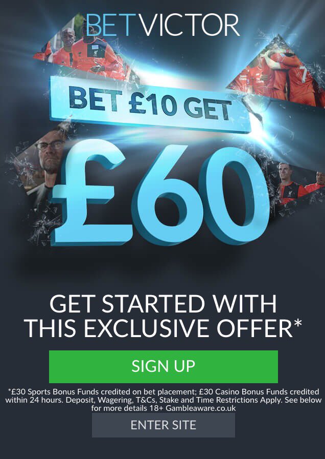 £25-£1000 challenge with betvictor. Sign up here bet £10 get £60 freebets. 

▶️ bit.ly/1YhGjCy

#betvictor