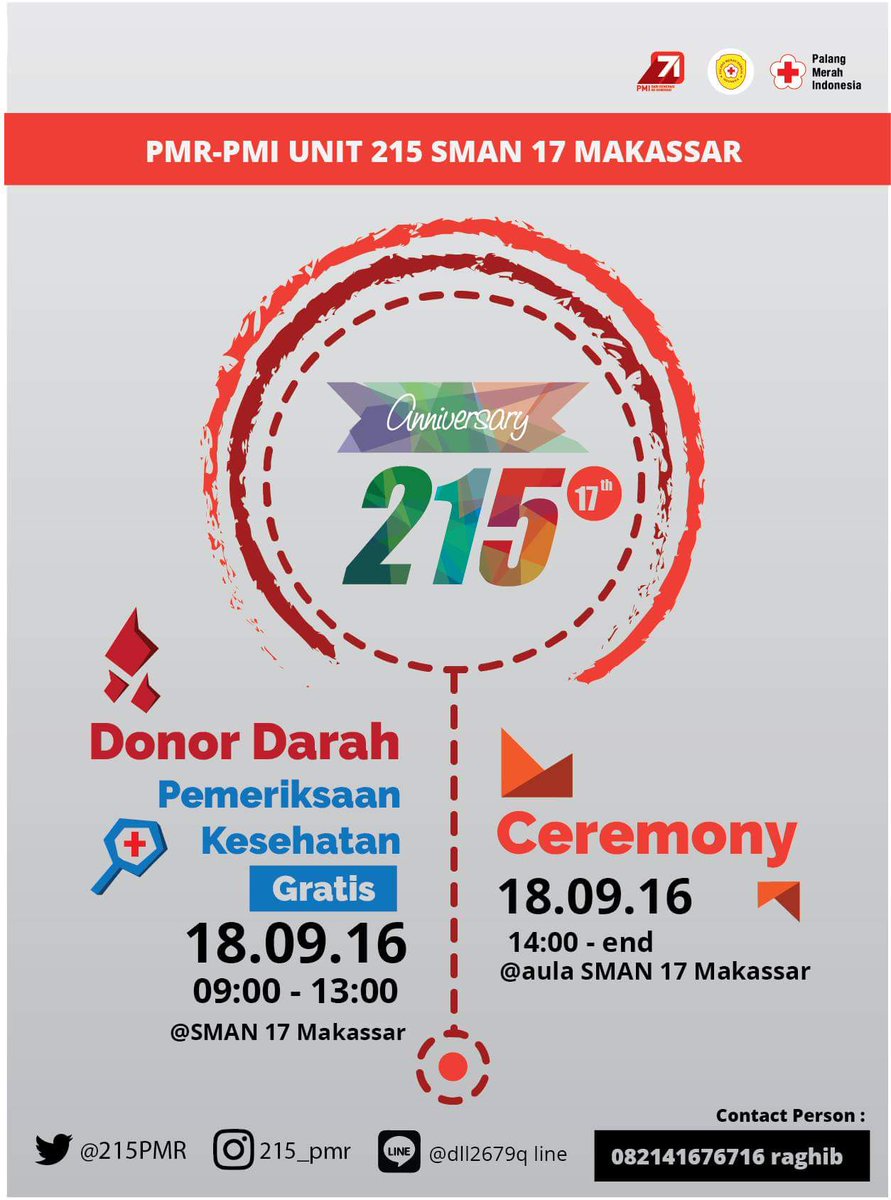 Datang ki ' bawa pacar ta', keluarga ta', sahabata ta'...ada jg bebeb nanti periksa ki' cc <a href="/215PMR/">PMR Unit 215</a> <a href="/palangmerah/">Indonesian Red Cross</a>