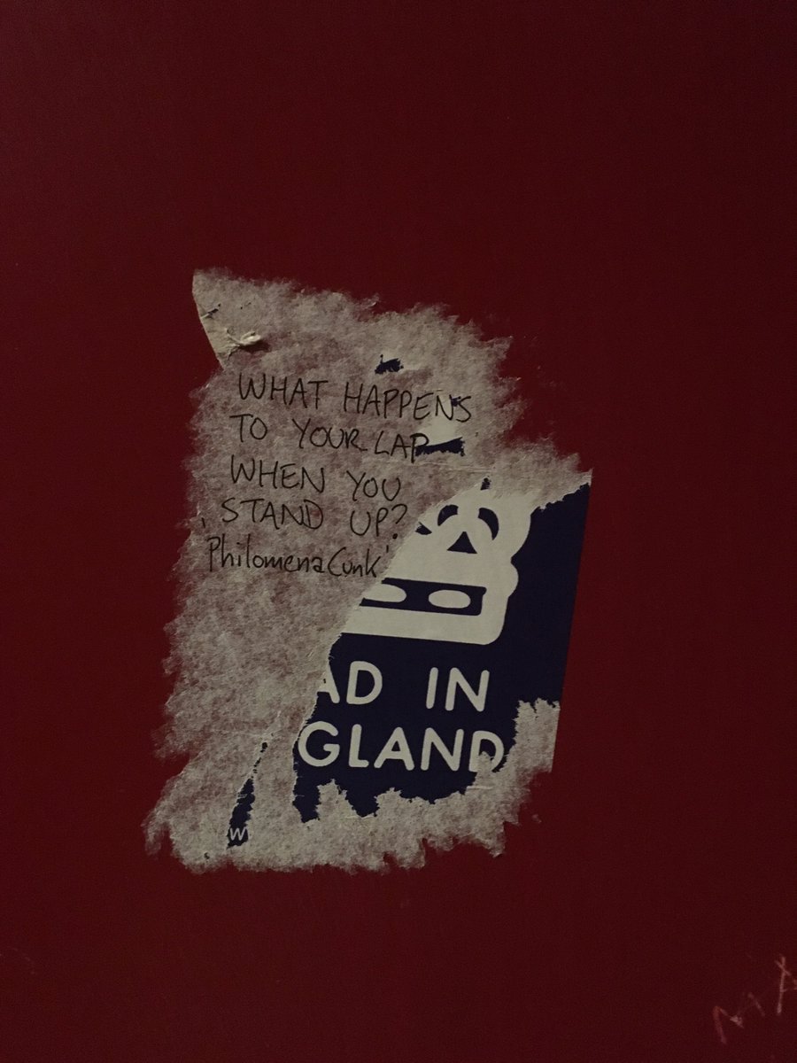 Sam_Mary's tweet photo. Wise words pasted on a toilet door in Brighton @JasonHazeley @gralefrit @missdianemorgan @charltonbrooker https://t.co/uXgWJM3qs3